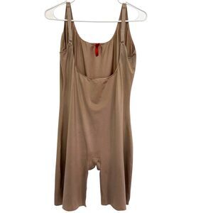 Spanx Slimplicity Open-Bust Mid Thigh Bodysuit Size 2X Nude Shape Wear Plus Size